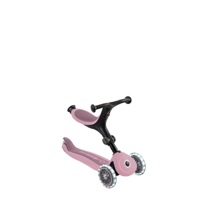 Globber Go Up Foldable Eco Scooter With Lights - Berry