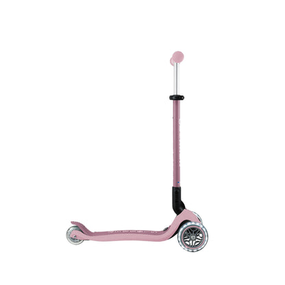 Globber Go Up Foldable Eco Scooter With Lights - Berry