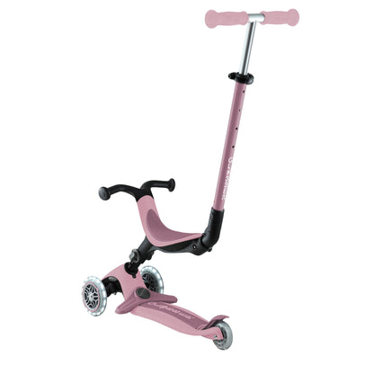 Globber Go Up Foldable Eco Scooter With Lights - Berry