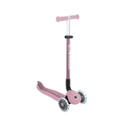 Globber Go Up Foldable Eco Scooter With Lights - Berry