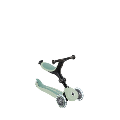 Globber Go Up Foldable Eco Scooter With Lights - Pistachio