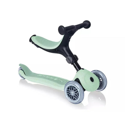 Globber Go Up Foldable Eco Scooter With Lights - Pistachio