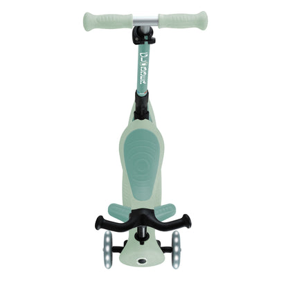 Globber Go Up Foldable Eco Scooter With Lights - Pistachio