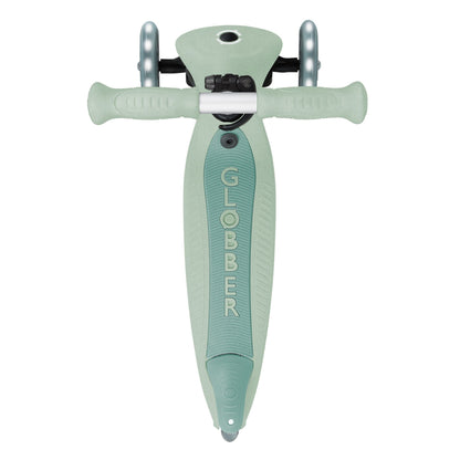 Globber Go Up Foldable Eco Scooter With Lights - Pistachio