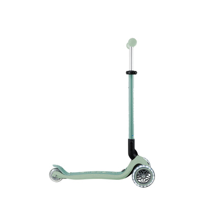Globber Go Up Foldable Eco Scooter With Lights - Pistachio