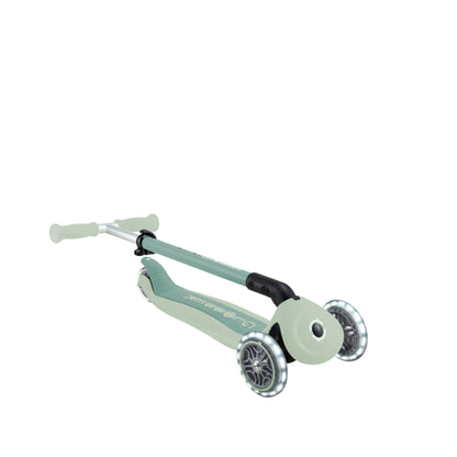 Globber Go Up Foldable Eco Scooter With Lights - Pistachio