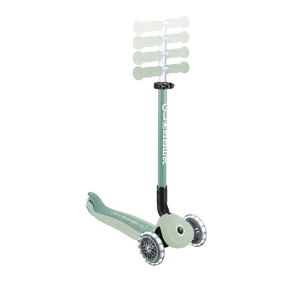 Globber Go Up Foldable Eco Scooter With Lights - Pistachio