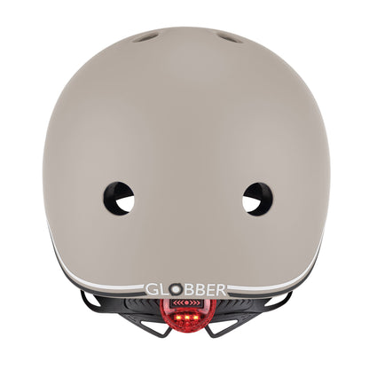 Globber Go Up Helmet With Lights 45-51cm - Sand