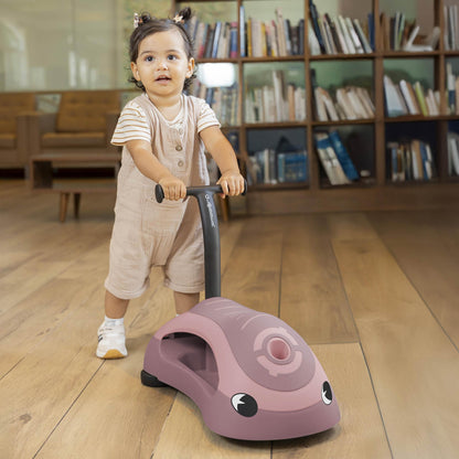 Globber Walk 'N' Roll 2 in 1 Eco Baby Walker - Berry