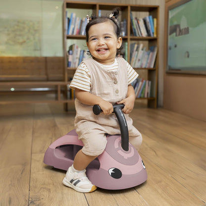 Globber Walk 'N' Roll 2 in 1 Eco Baby Walker - Berry