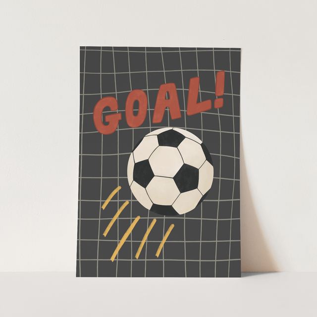 Kid of the Village Goal Fine Art Print - Black