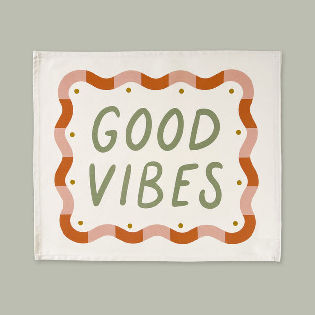 Kid of the Village Good Vibes Banner - Green