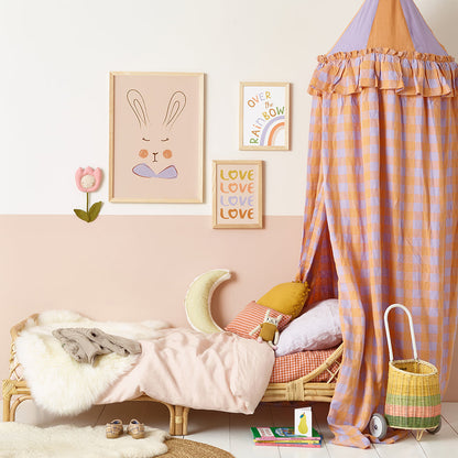 Hibou Design Sylvie Rabbit Art Print - Lilac