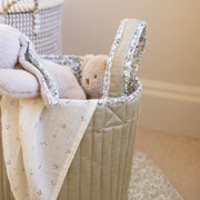 Avery Row Large Quilted Storage Basket - Riverbank / Willow