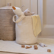 Avery Row Large Quilted Storage Basket - Wild Chamomile / Daisy Meadow