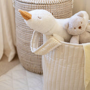 Avery Row Large Quilted Storage Basket - Wild Chamomile / Daisy Meadow