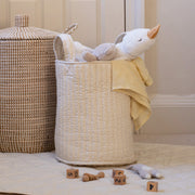 Avery Row Large Quilted Storage Basket - Wild Chamomile / Daisy Meadow