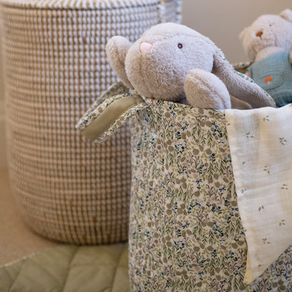 Avery Row Large Quilted Storage Basket - Riverbank / Willow
