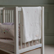 Avery Row Embroidered Muslin Blanket - Anemone