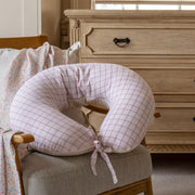 Avery Row Nursing Pillow - Pink Check
