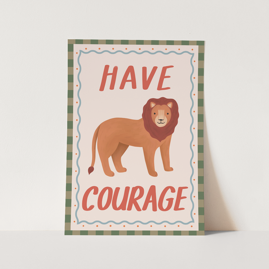 Kid Of The Village Have Courage Fine Art Print