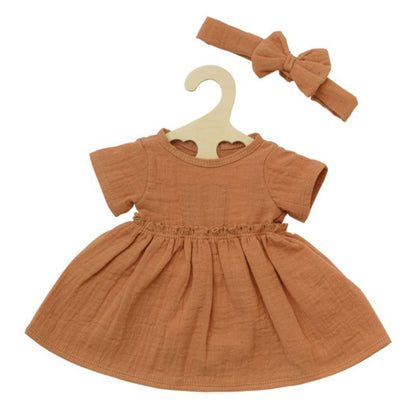 Paola Reina Girl Doll with Heless Caramel Dress - 34cm