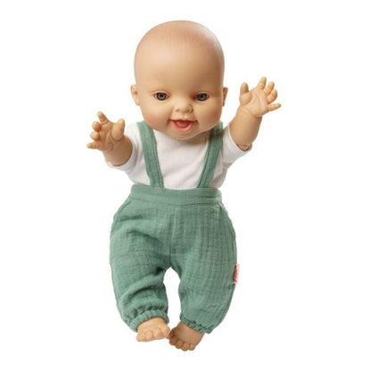 Heless Doll Dungaree Set - Sage Green