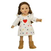 Heless Doll Corduroy Dress Set - Heart Confetti