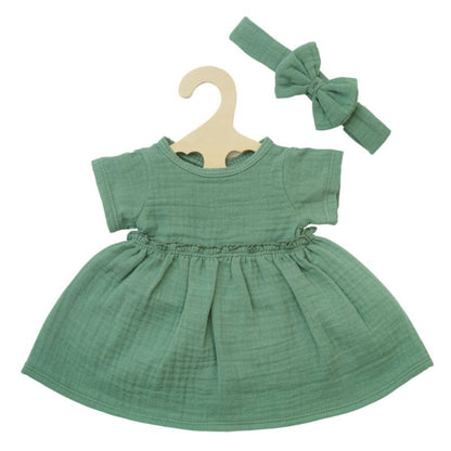 Paola Reina Girl Doll with Heless Sage Green Dress - 34cm