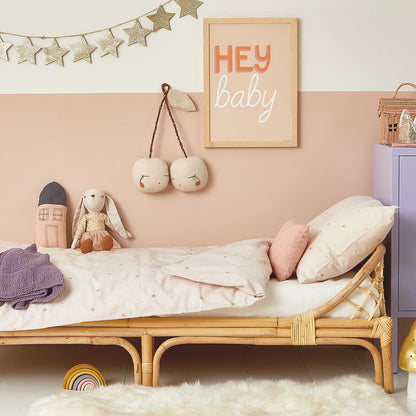 Hibou Design Hey Baby Art Print - Coral