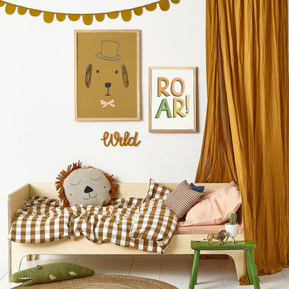 Hibou Design Bruno Dog Art Print - Olive