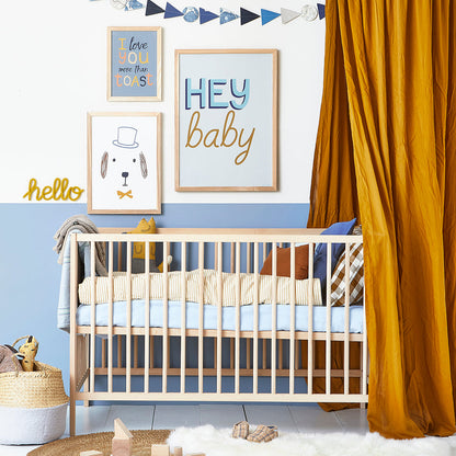 Hibou Design Hey Baby Art Print - Blue