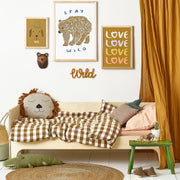 Hibou Design Love Art Print - Olive