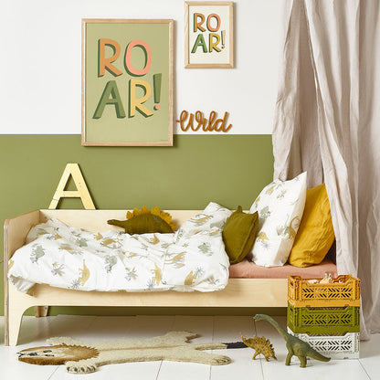 Hibou Design Roar Art Print - Khaki