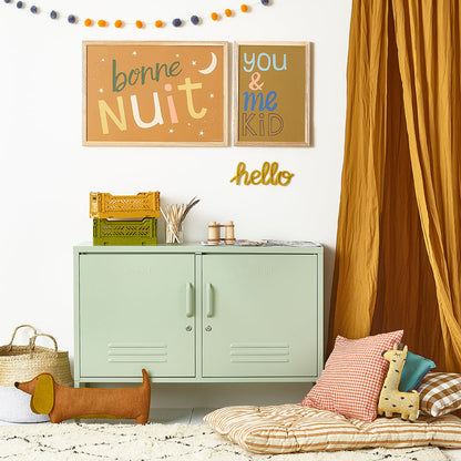 Hibou Design Bonne Nuit Art Print  - Burnt Orange