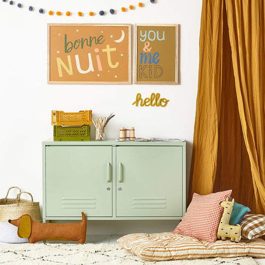 Hibou Design You & Me Kid Art Print - Olive