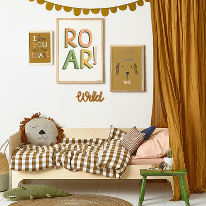 Hibou Design Roar Art Print - Cream
