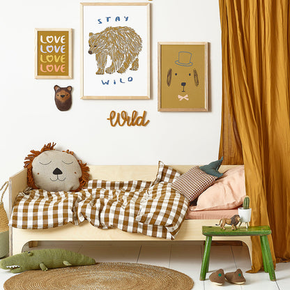 Hibou Design Stay Wild Art Print - White