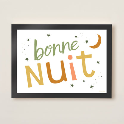 Hibou Design Bonne Nuit Art Print - Autumn