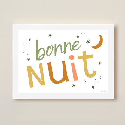 Hibou Design Bonne Nuit Art Print - Autumn
