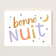 Hibou Design Bonne Nuit Art Print - Confetti White