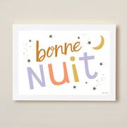 Hibou Design Bonne Nuit Art Print - Confetti White