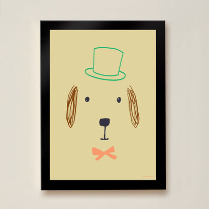 Hibou Design Bruno Dog Art Print - Hay
