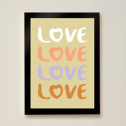 Hibou Design Love Art Print - Hay