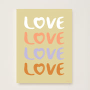 Hibou Design Love Art Print - Hay