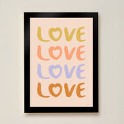 Hibou Design Love Art Print - Pink