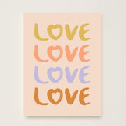 Hibou Design Love Art Print - Pink