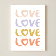 Hibou Design Love Art Print - White
