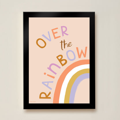 Hibou Design Over the Rainbow Art Print - Pink