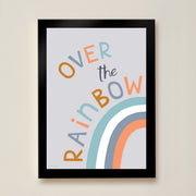 Hibou Design Over the Rainbow Art Print - Blue